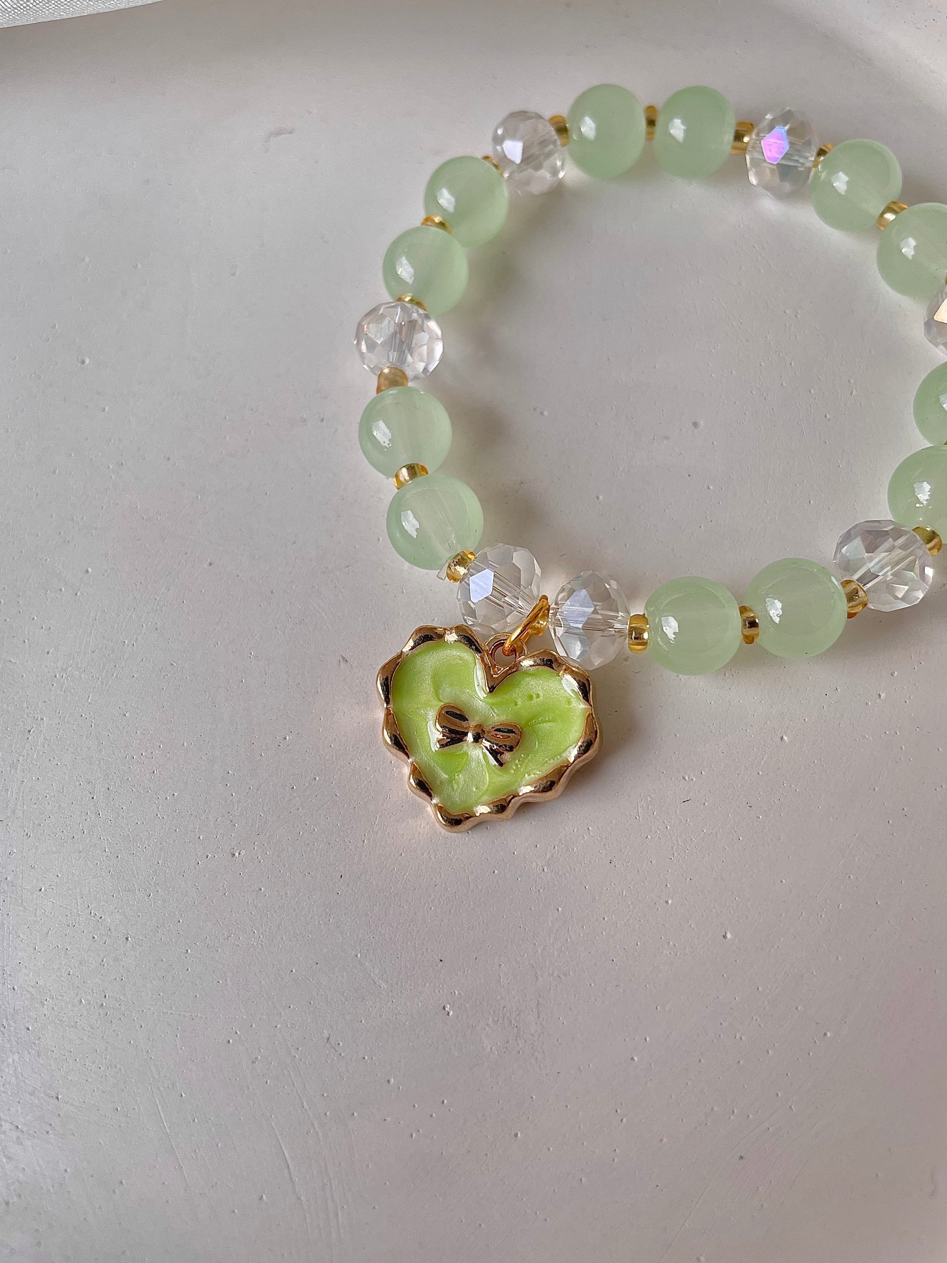 Heart of Bow Bracelet- green - Image 2