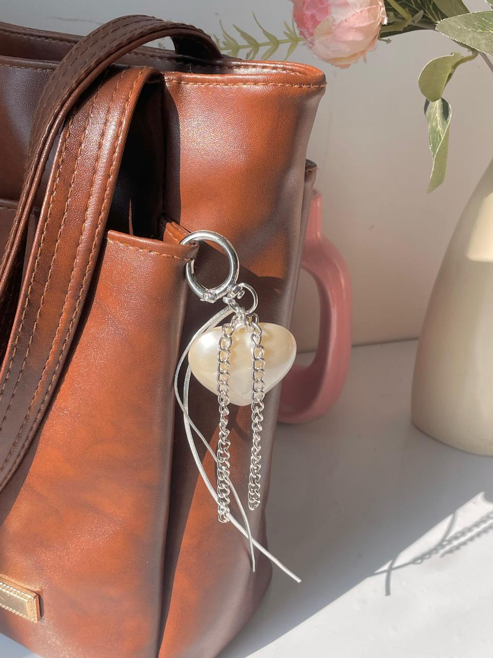 Heart of Pearl Bag Charm - Image 2