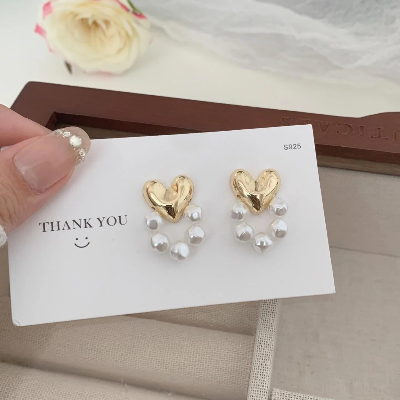 Heart of Pearl Earrings - Image 3
