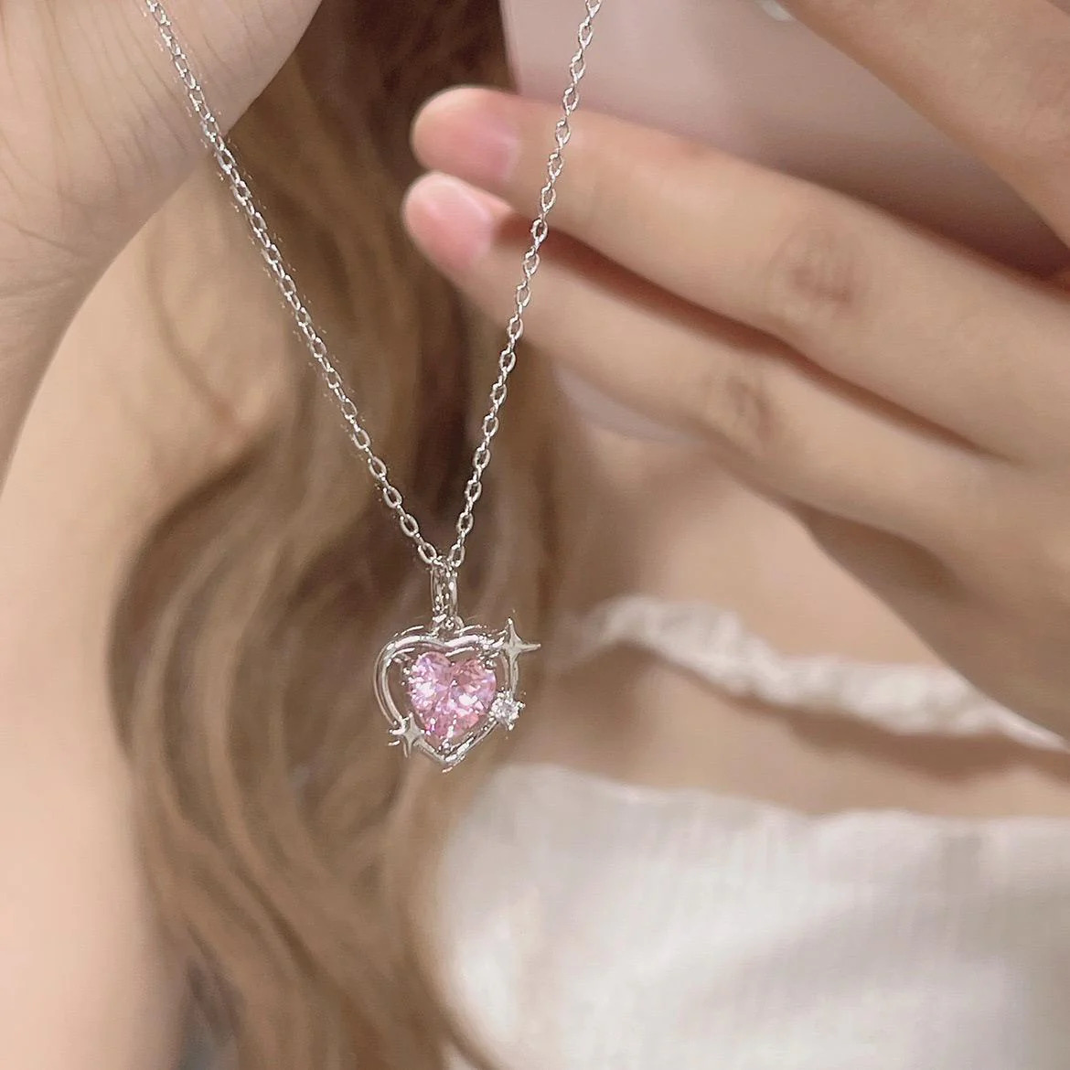 Heart of Pink Necklace - Image 3