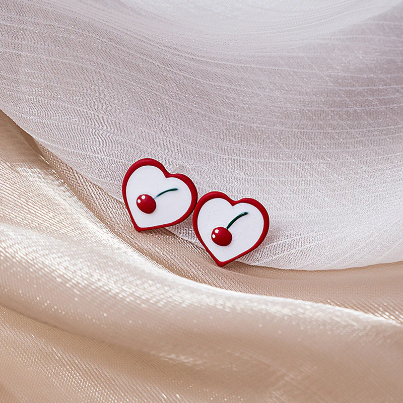 Heart of Tart Cherry Earrings