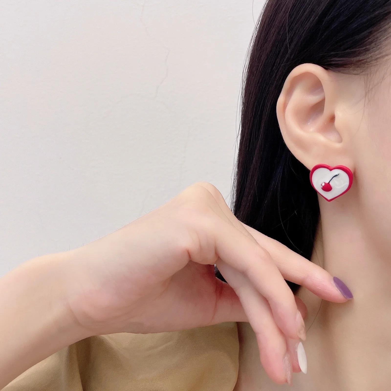 Heart of Tart Cherry Earrings - Image 2