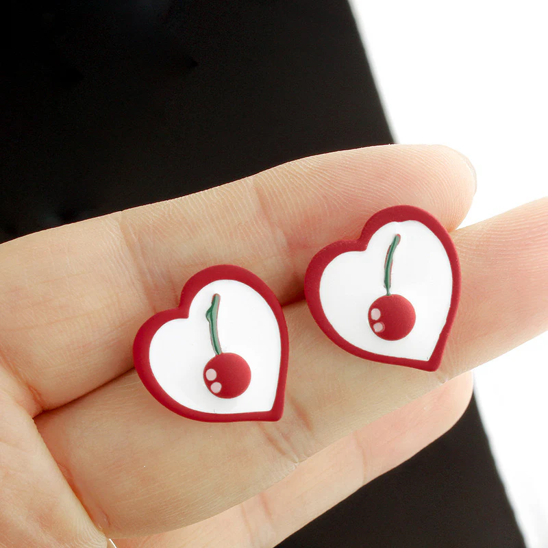 Heart of Tart Cherry Earrings - Image 4