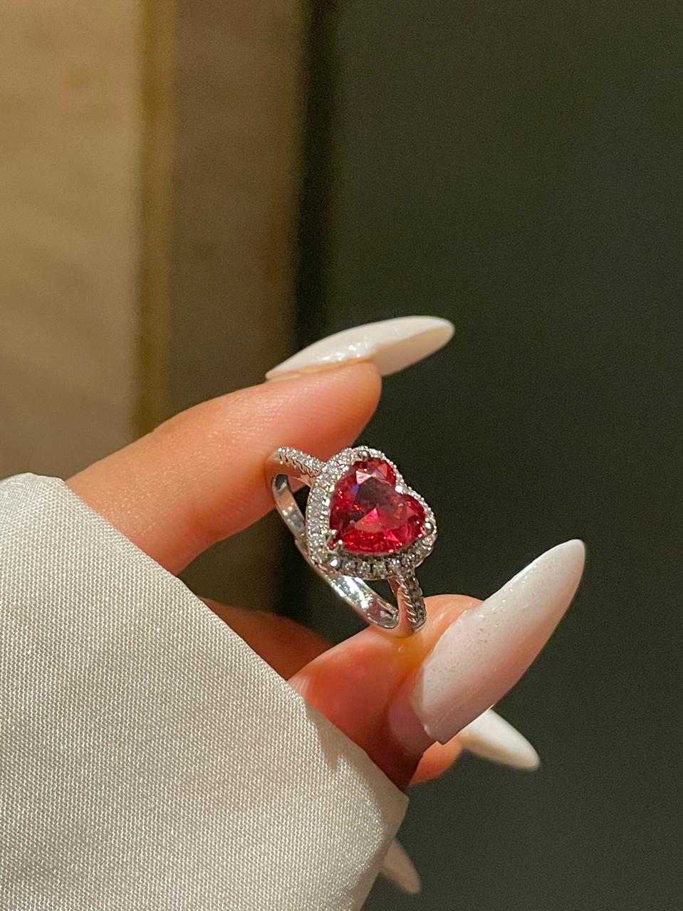 Heart Ring- red - Image 2