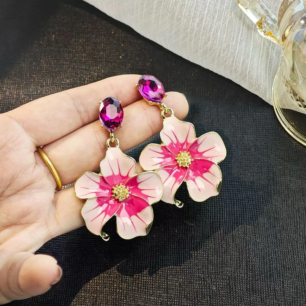 Hot Pink Tropics! Earrings - Image 4