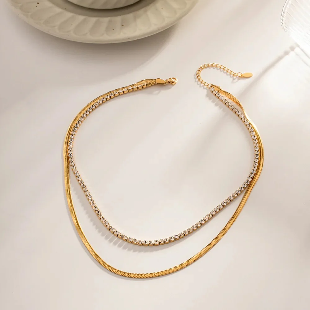 Huston Layered Necklace (18k gold plated) - Image 2