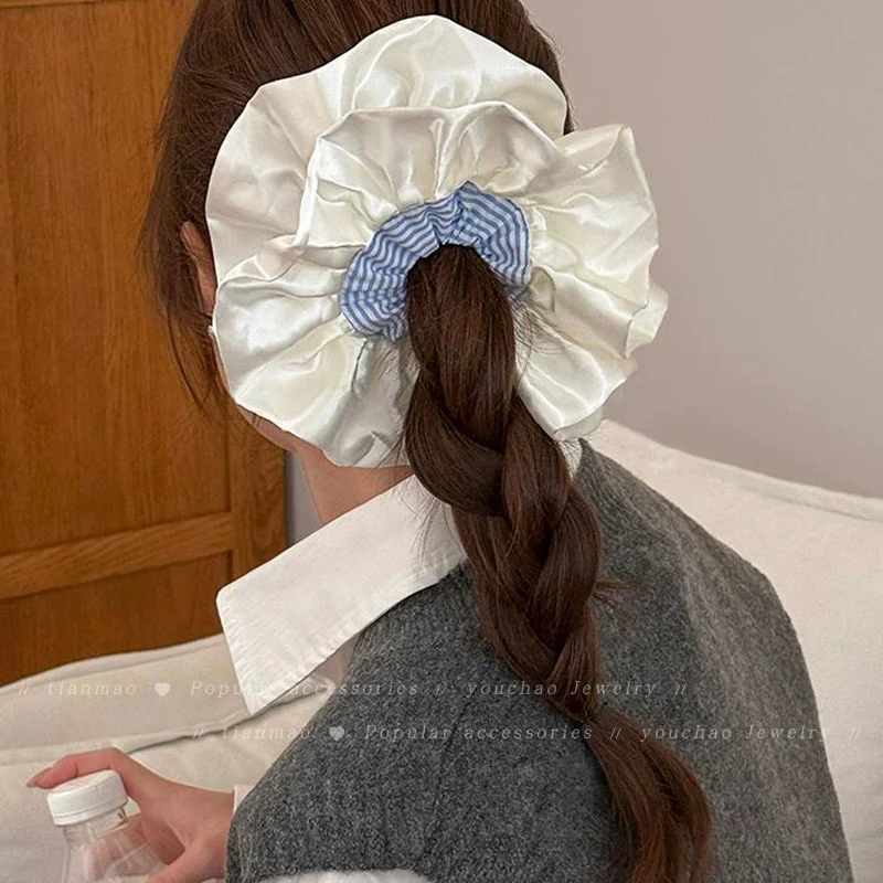 Ice Striped Satin Scrunchie - Image 4