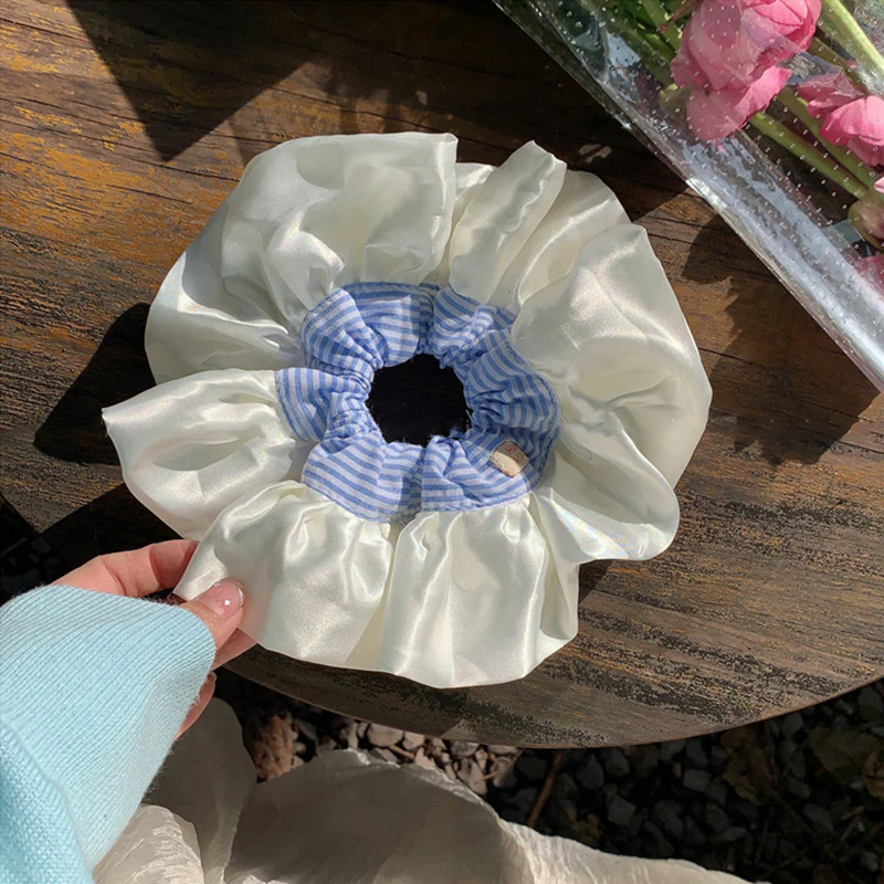 Ice Striped Satin Scrunchie - Image 5
