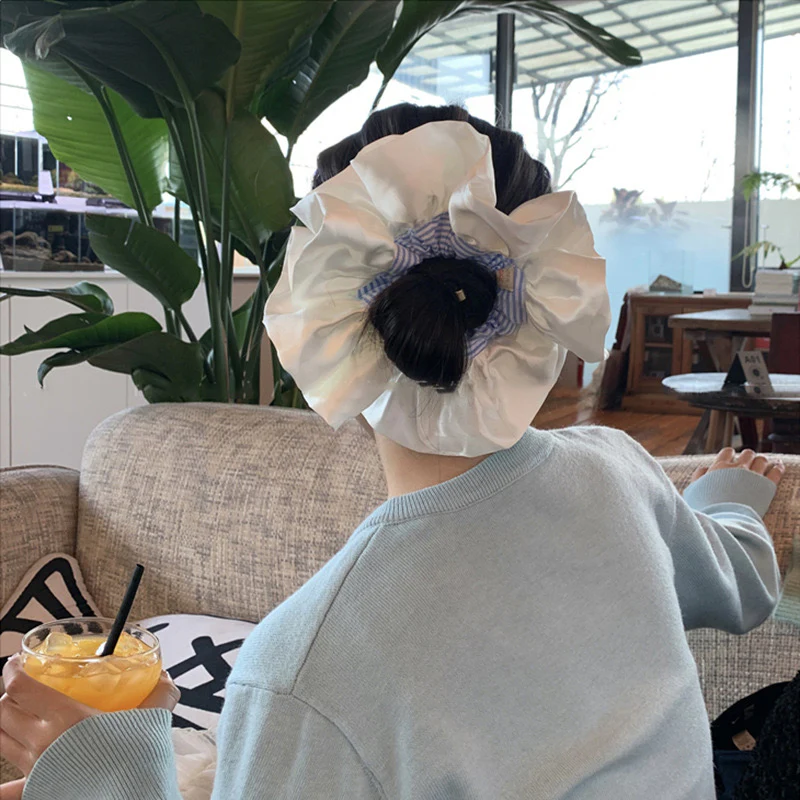 Ice Striped Satin Scrunchie - Image 6