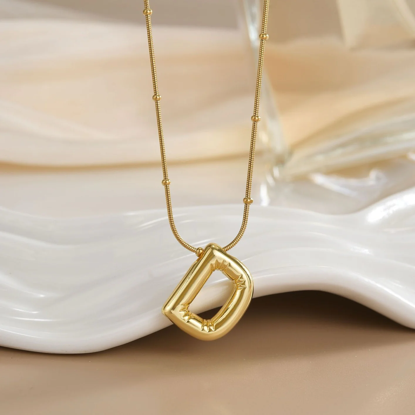 Initial Letter Gold Necklace - Image 10