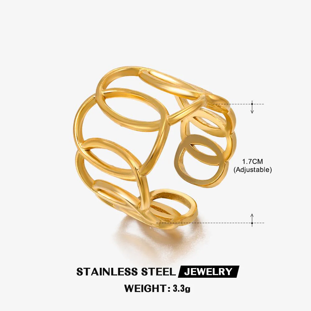 Interlooped Glow Gold Ring - Image 3