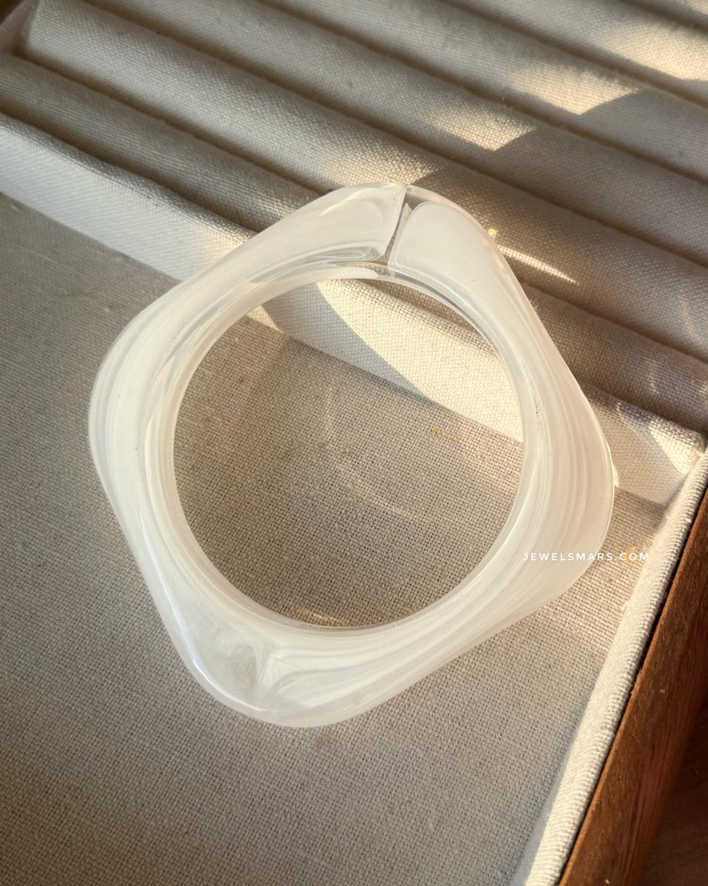 Ivory Angles Chunky Bangle - Image 2