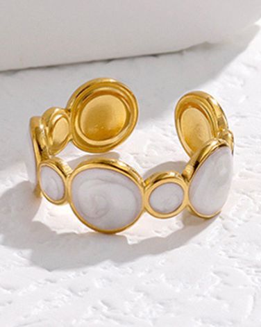 Ivory Halo Gold Ring - Image 2