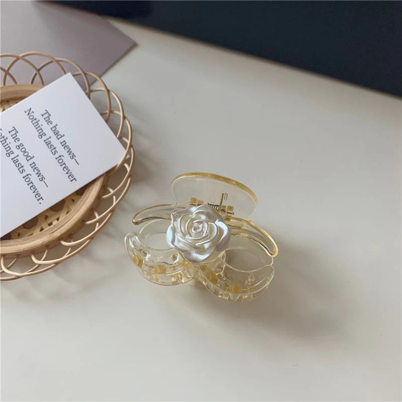 Ivory Rose Claw Clip - Image 2