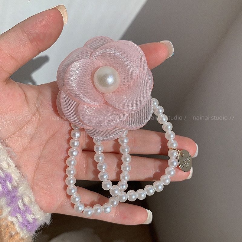 Jasmine Pearly Flower Hairties - Image 4