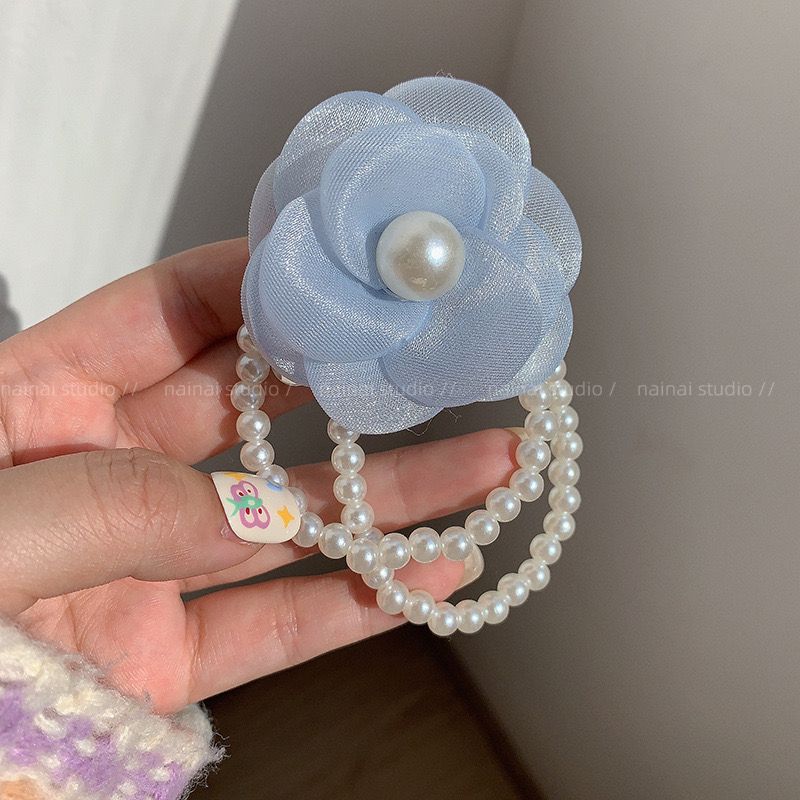 Jasmine Pearly Flower Hairties - Image 7