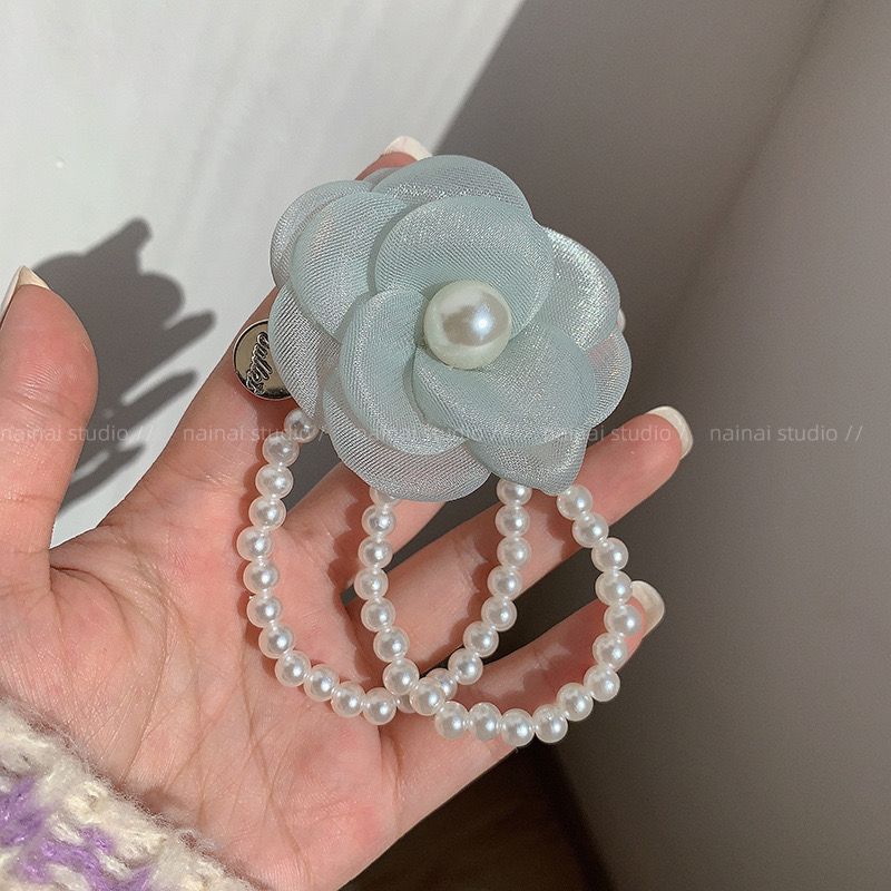 Jasmine Pearly Flower Hairties - Image 8