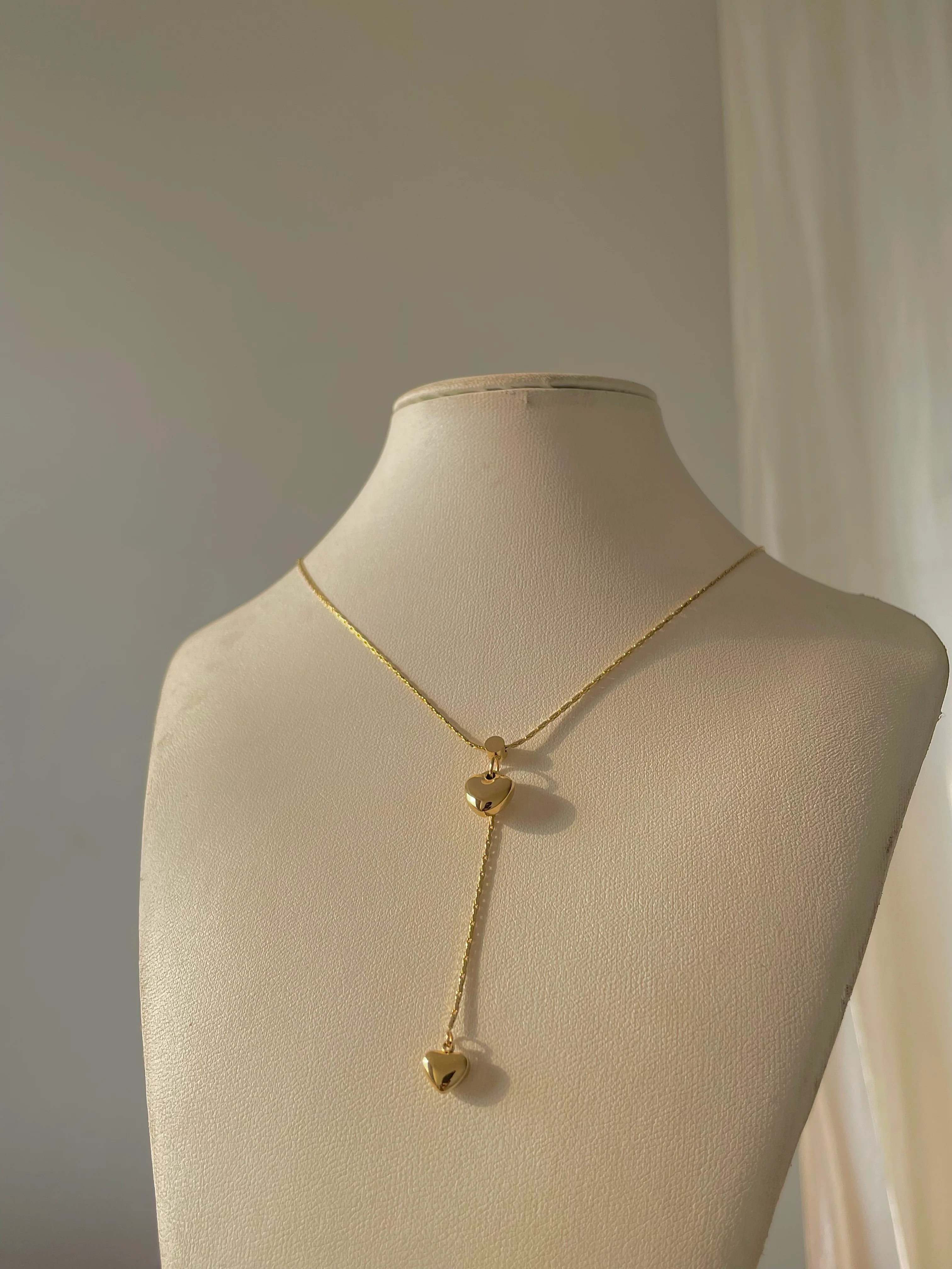 Jude Heart Drop Necklace [18k gold plated] - Image 3