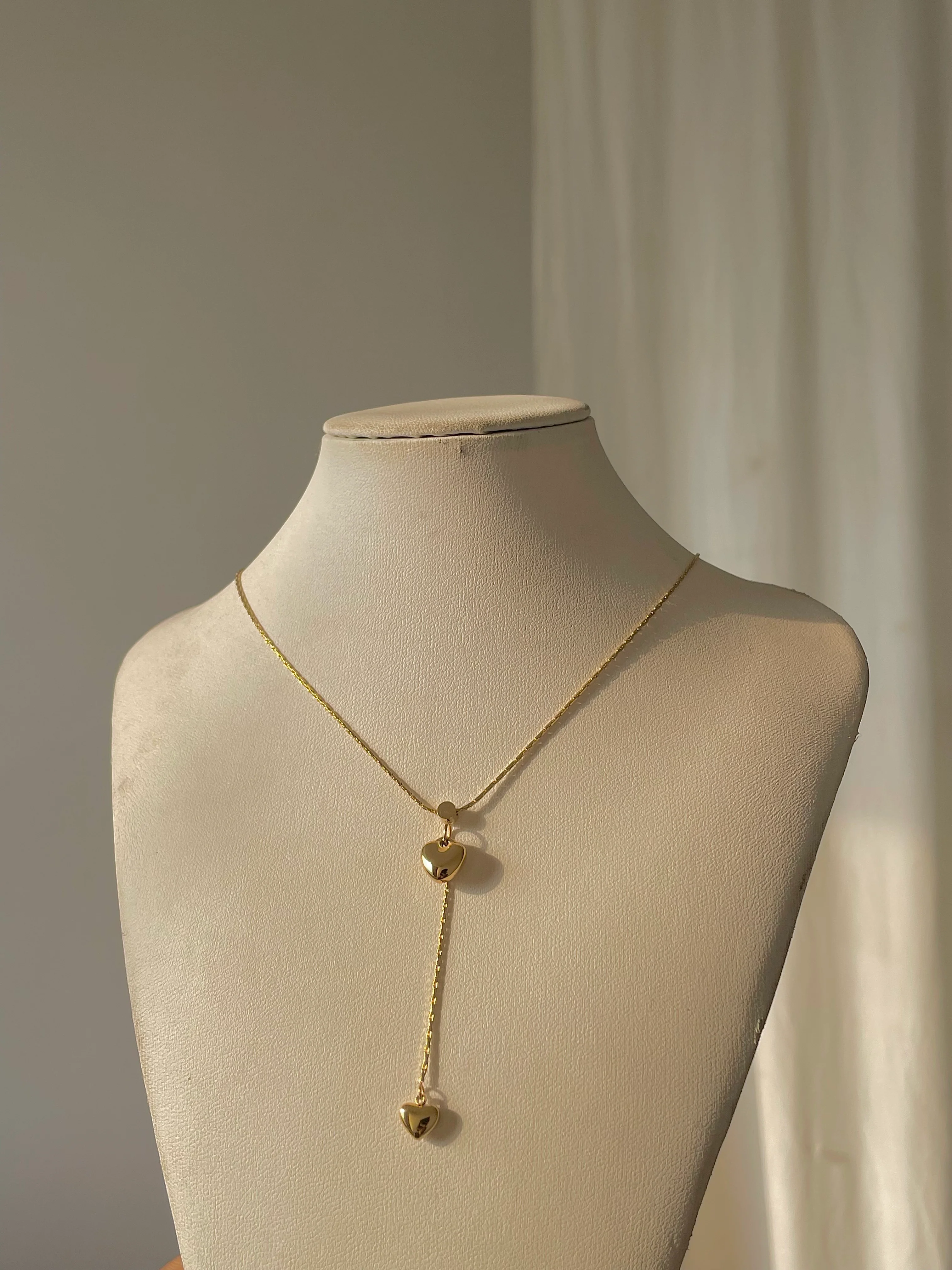Jude Heart Drop Necklace [18k gold plated] - Image 4