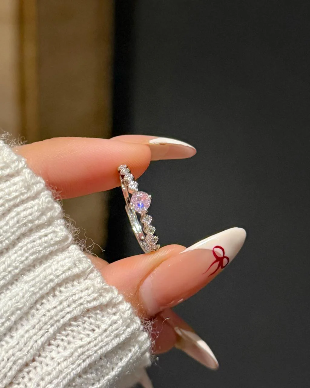 Julie Minimal Ring -pink - Image 2