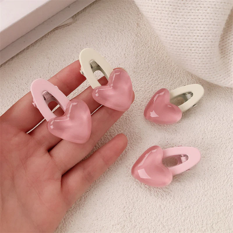 Kawaii Jelly Heart Hair Clip