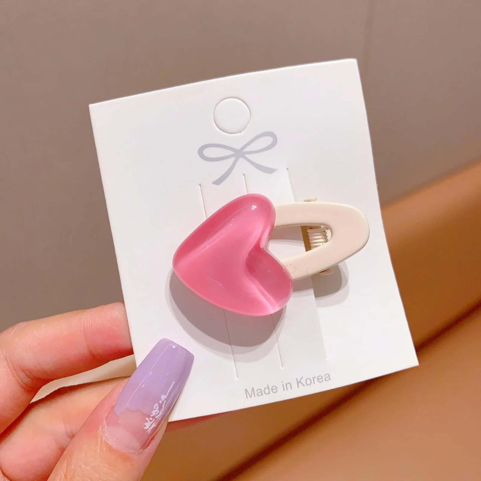 Kawaii Jelly Heart Hair Clip - Image 2