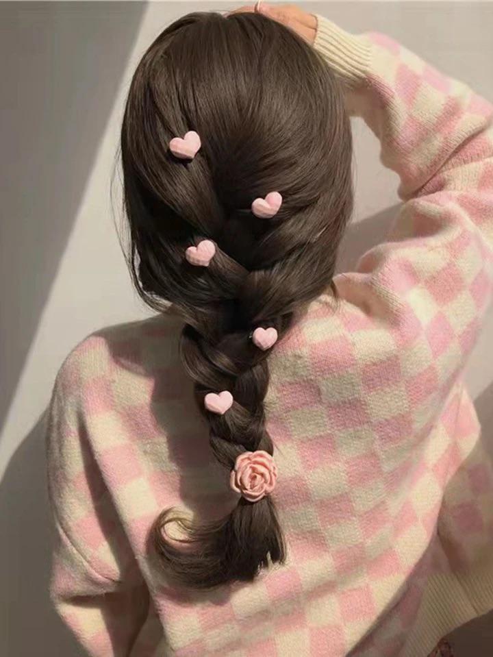 Korean cute Heart Hair clips - Image 3