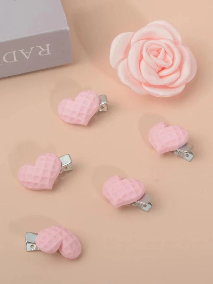 Korean cute Heart Hair clips - Image 4