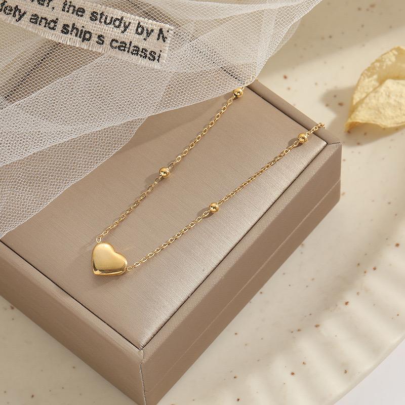 Korean Heart Necklace [stainless steel] - Image 2