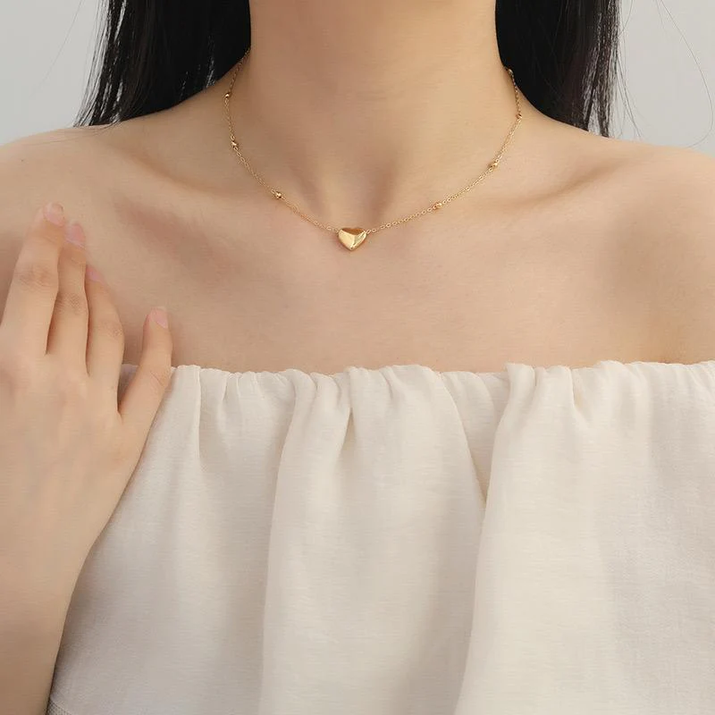 Korean Heart Necklace [stainless steel] - Image 4