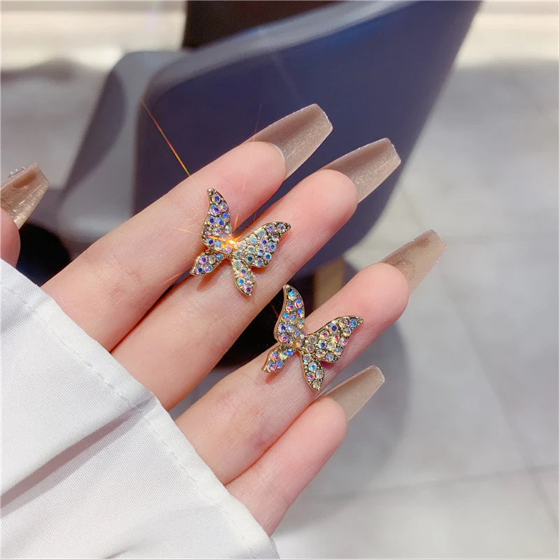 Korean Luxury Butterfly Earrings (white) - can be worn in multiple ways - Image 3