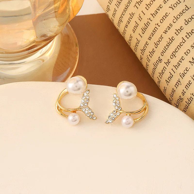 Korean Minimal Pearl Mermaid Earwrap Earrings - can be worn in multiple ways - Image 3