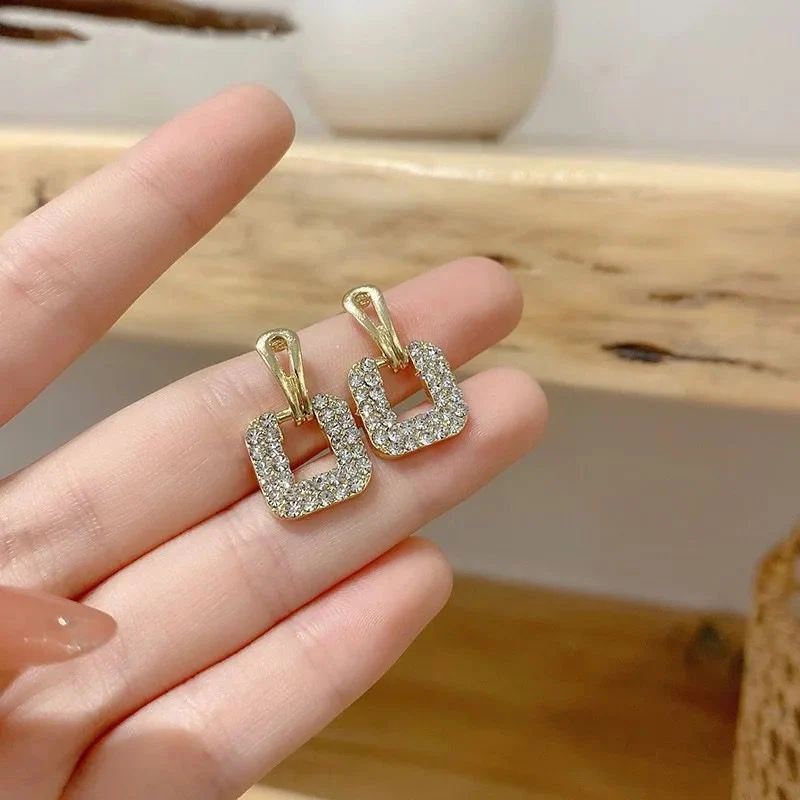 Korean Square Exquisite Stud Earrings - Image 3