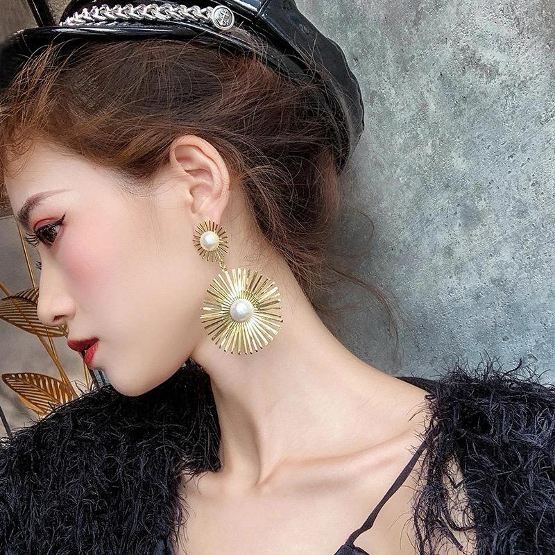 Korean Statement Exaggerated Earrings - Image 2