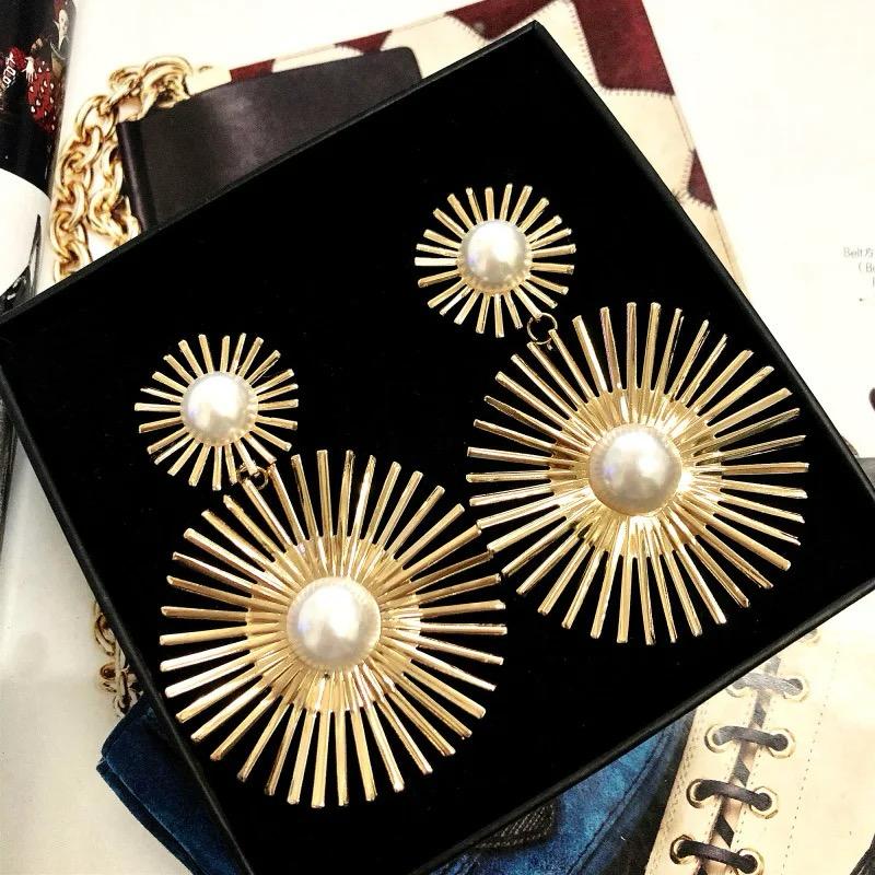 Korean Statement Exaggerated Earrings - Image 3