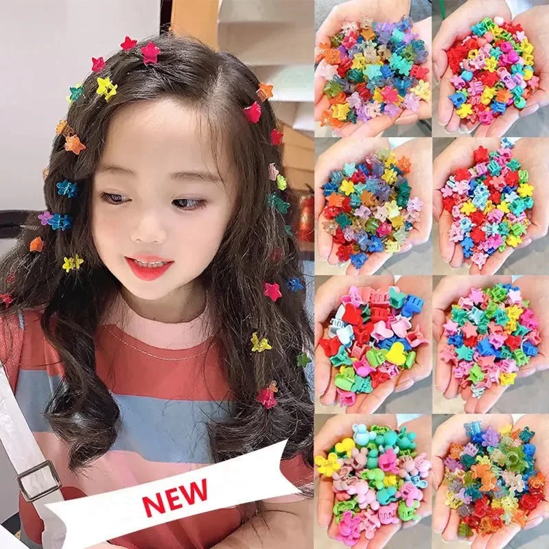 Korean Tiny Cute Floral Hair Clips- random colours - Image 3