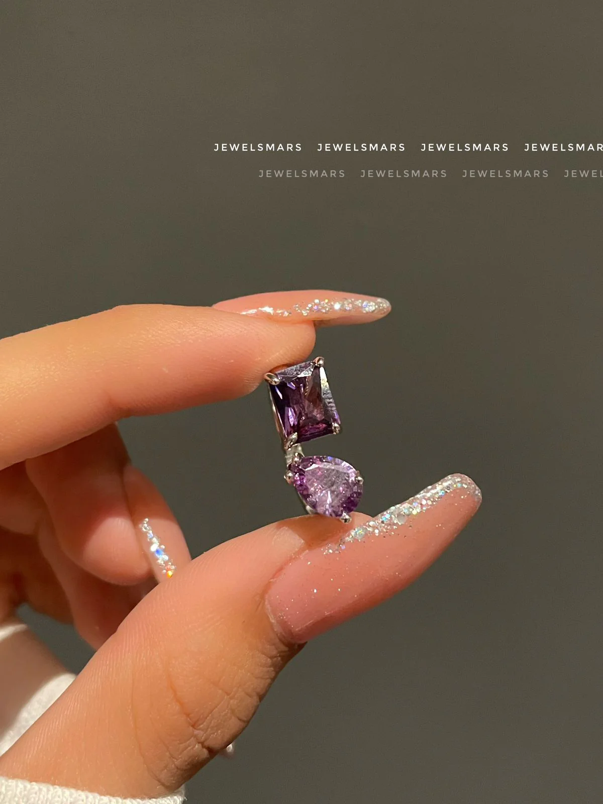 Kylie Geometric Ring - purple