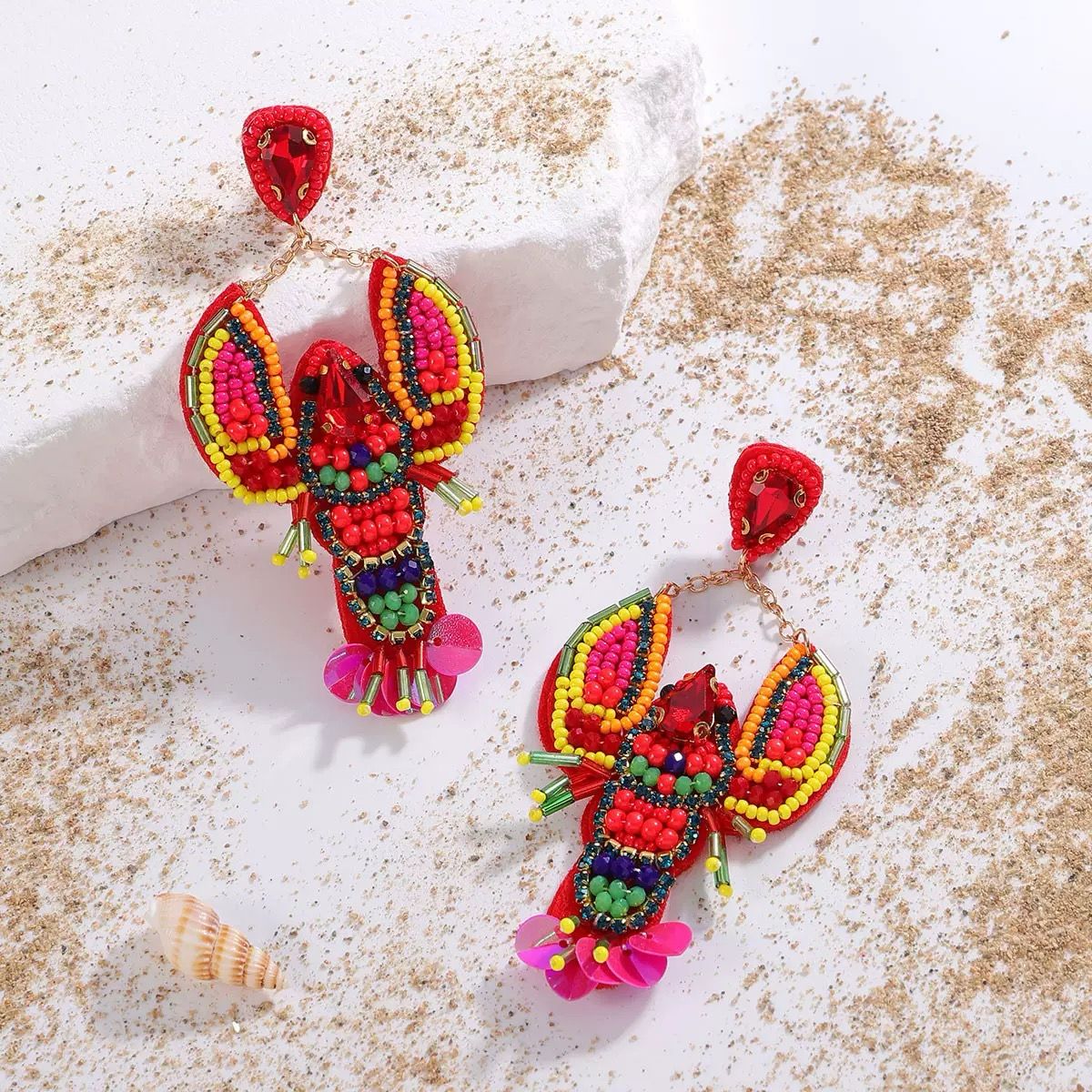Lagoon Lobster Earrings - Image 2