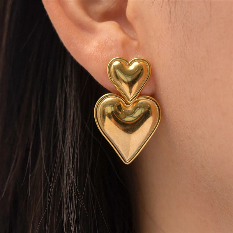 Last Kiss Heart Earrings - Image 2