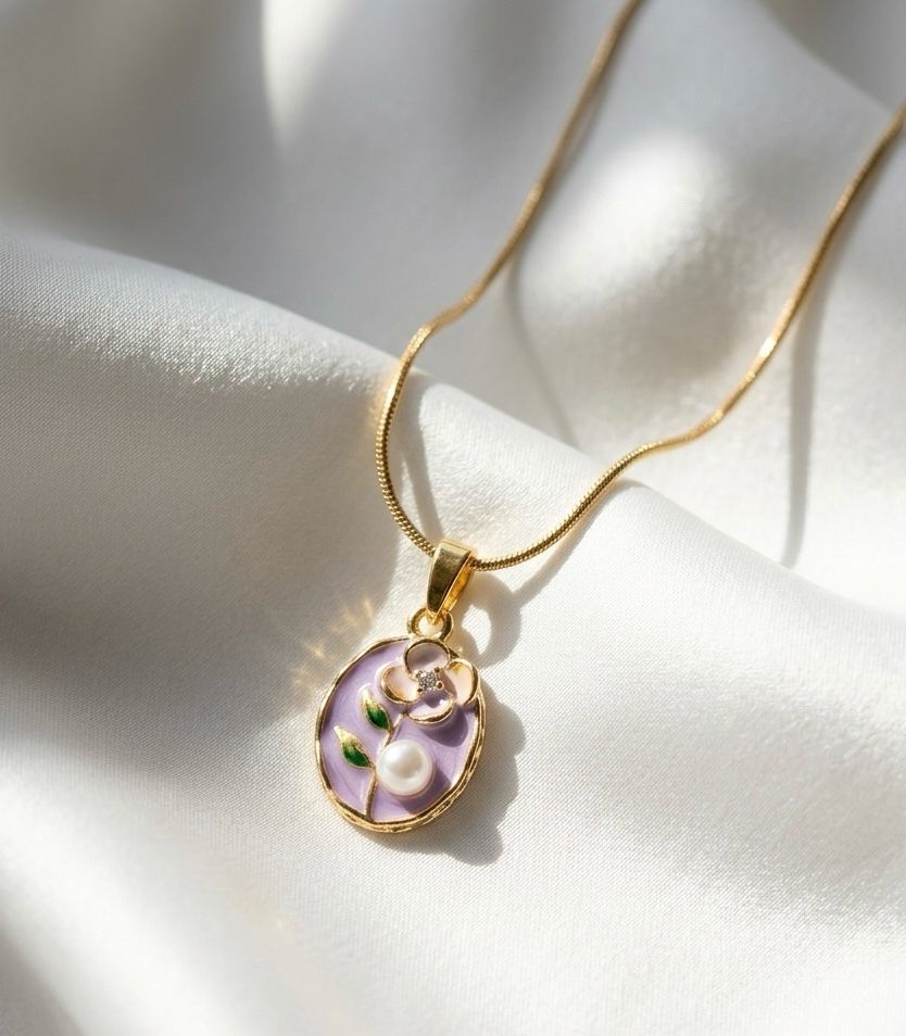 Lavender Nostalgia Vintage Necklace
