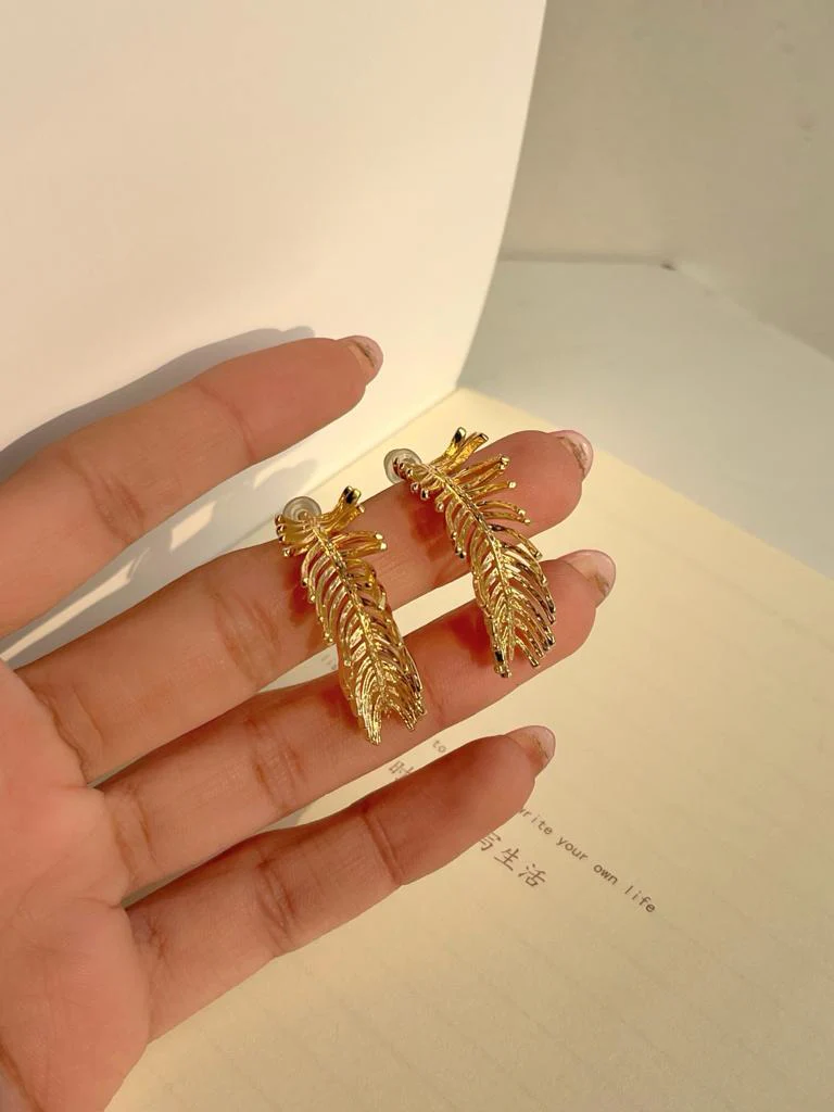 Leaf Statement Earrings - Image 2
