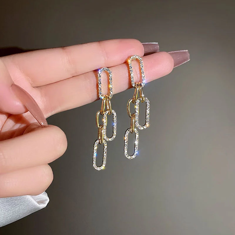 Linked with Spark Earrings - Image 2
