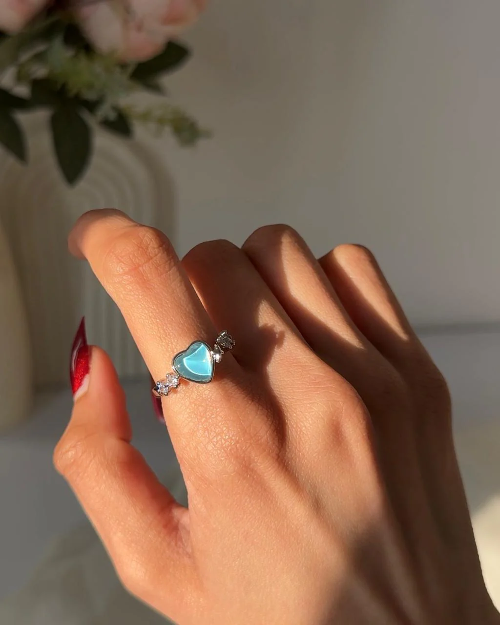 LOML Blue Heart Ring