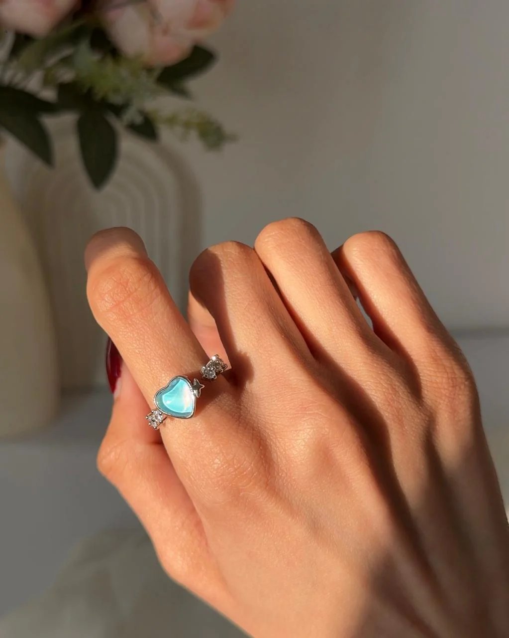 LOML Blue Heart Ring - Image 2