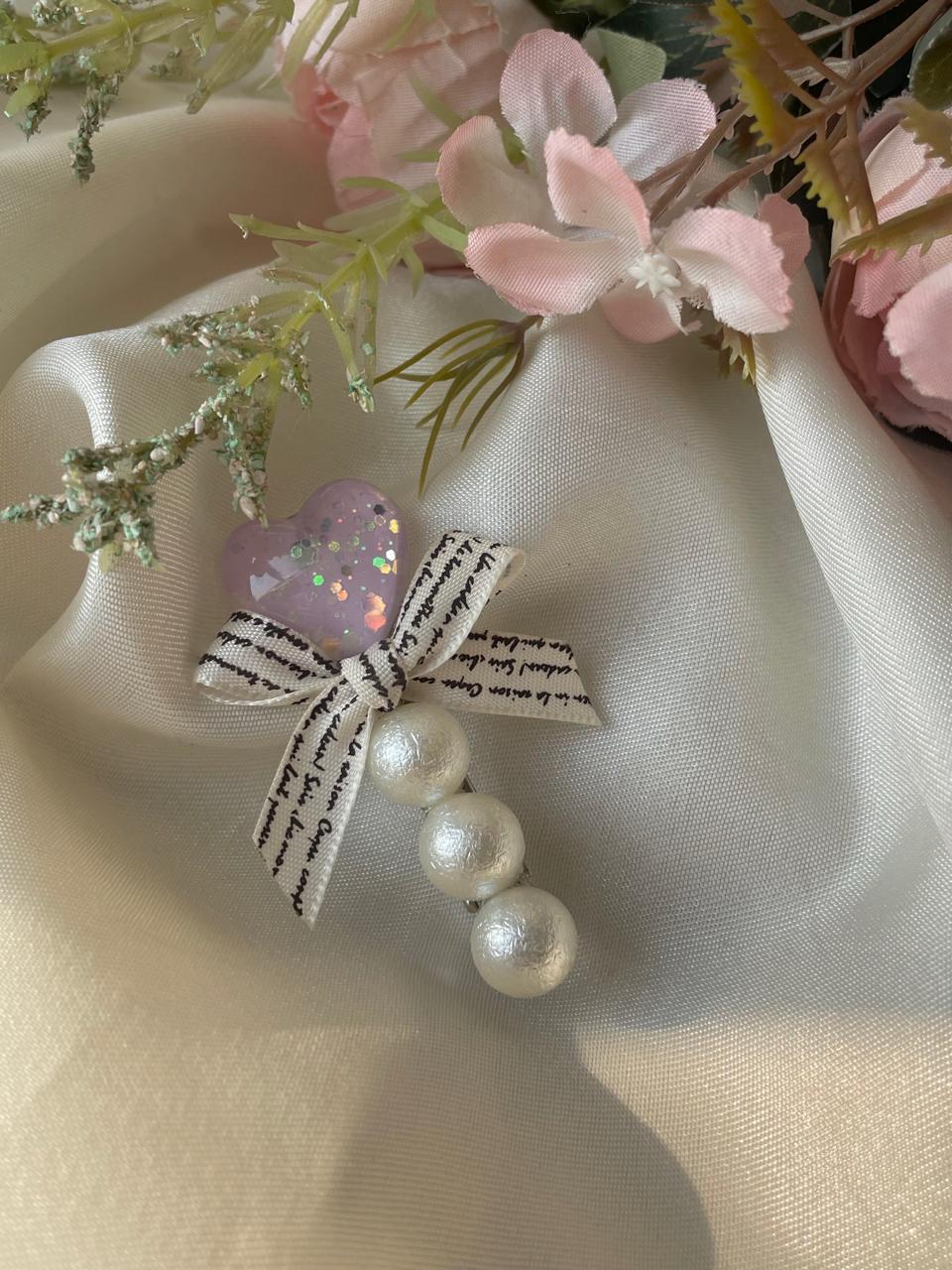 Love forever Pearl Hair Clip - Image 2