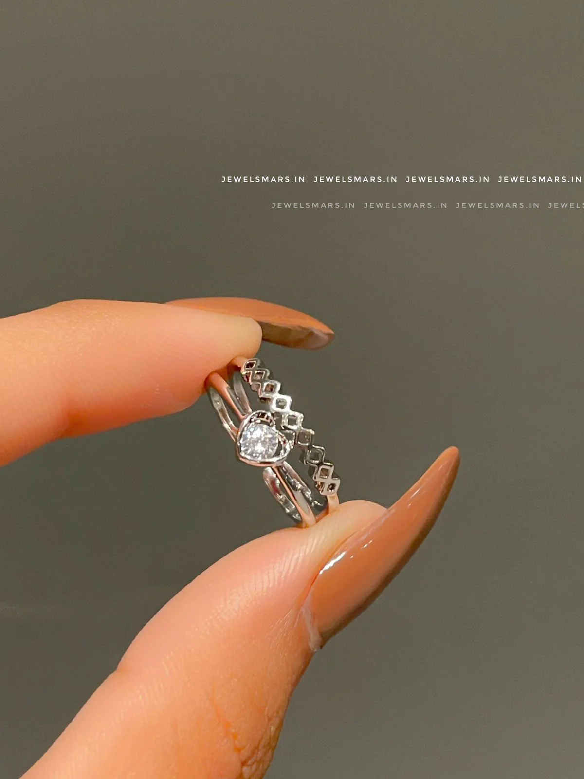 Love Heart Crown Adjustable Ring