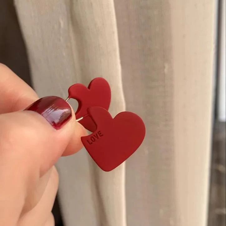 Love Heart Hoop Earrings - Image 6