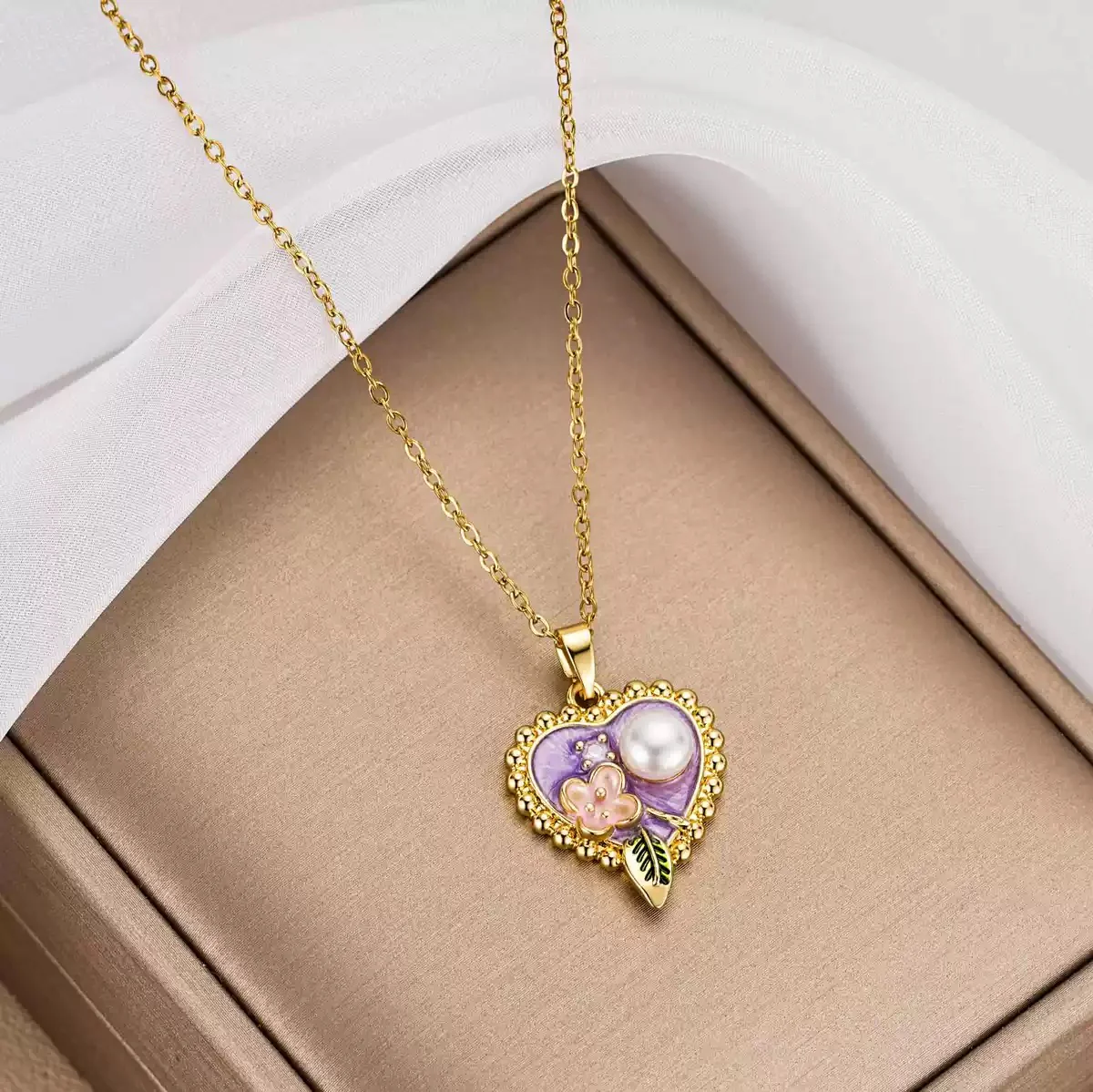 Love you in Lilac Necklace