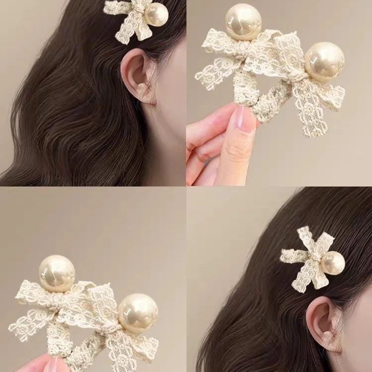 Lover’s Lace Pearl Hair Clip (1pc) - Image 2