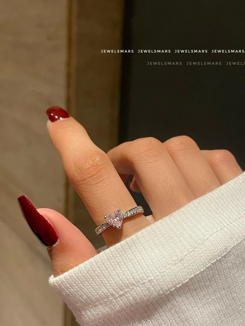 Lucy Heart Ring - pink - Image 2